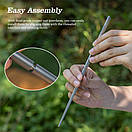 Палички для їжі суші та лапші титанові складні 230 мм. Tomshoo., фото 5