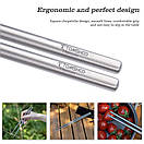 Палички для їжі суші та лапші титанові складні 230 мм. Tomshoo., фото 10