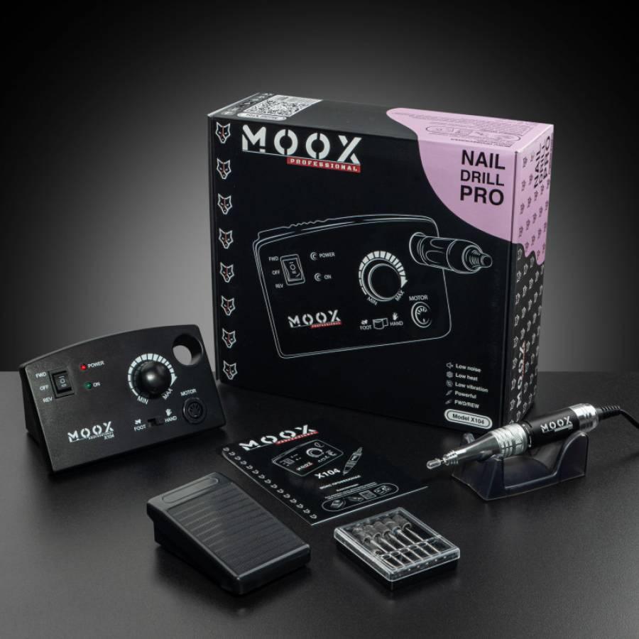 Фрезер для манікюру та педикюру Moox X104, 45 000 об/хв (чорний)