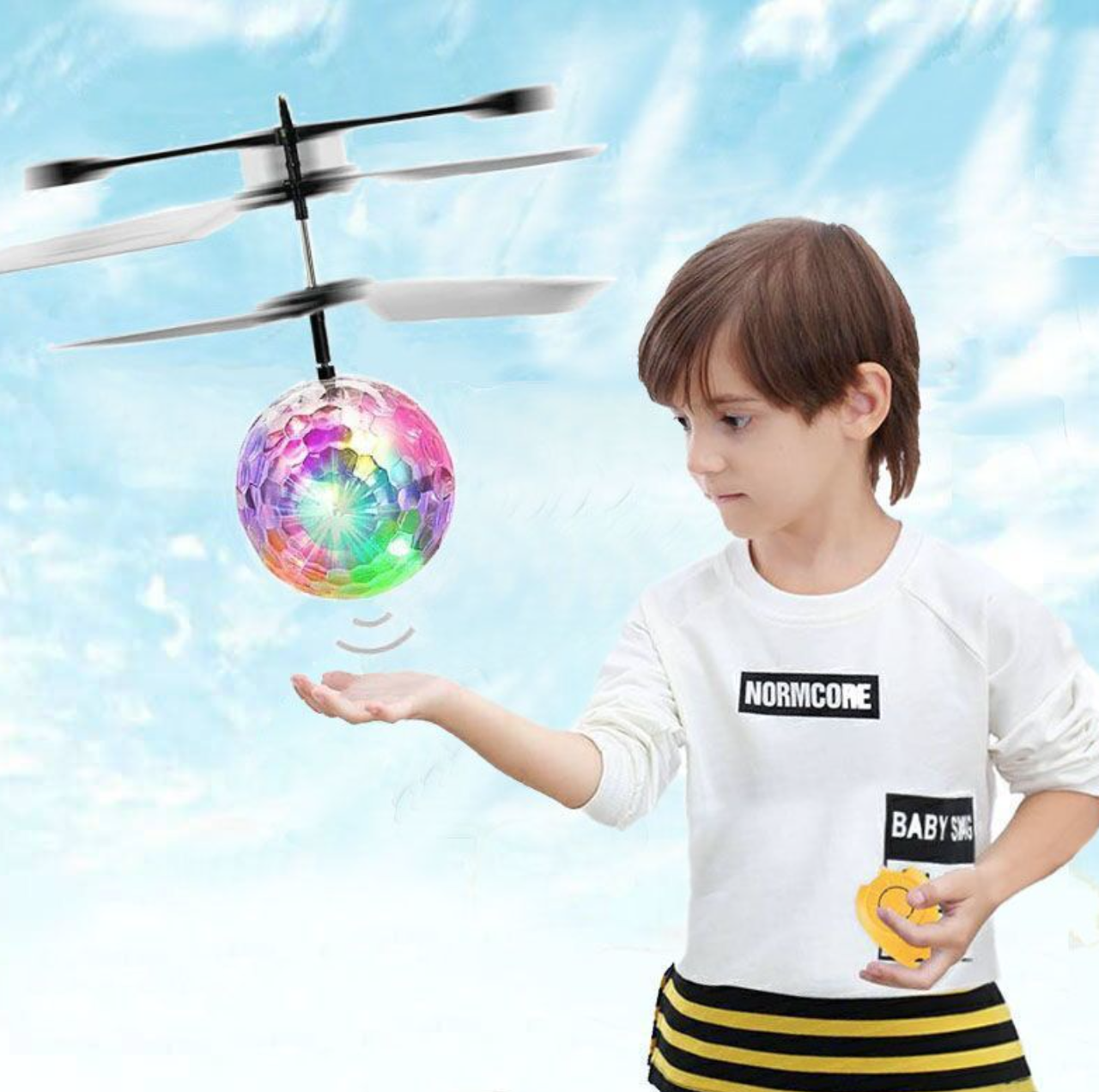 Літаючий шар вертоліт Flying Ball JM-888 з підсвічуванням і сенсорним керуванням для дітей ТОП_TRS