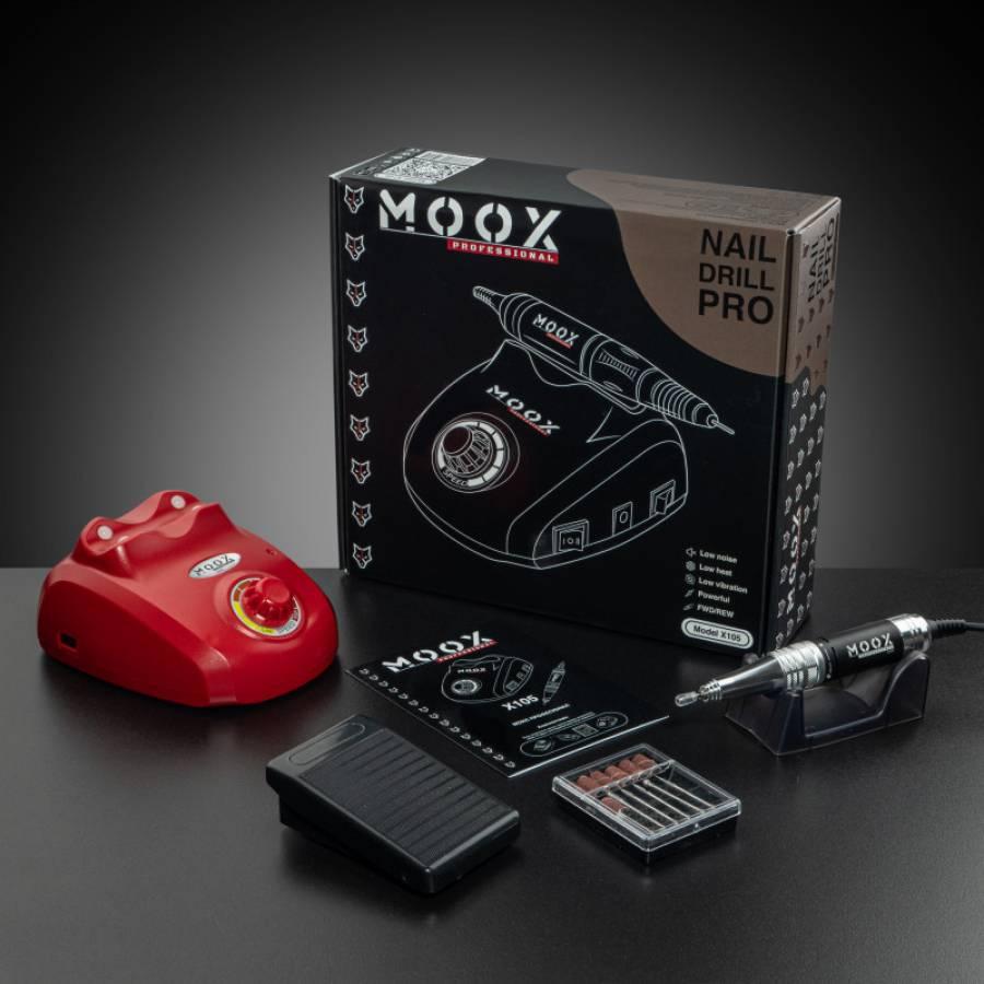 Фрезер для манікюру та педикюру Moox X105, 45 000 об/хв (червоний)