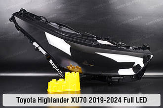 Скло фари Toyota Highlander XU70 Full LED (2019-2024) IV покоління праве