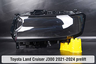 Скло фари Toyota Land Cruiser J300 (2021-2024) дорест ліве