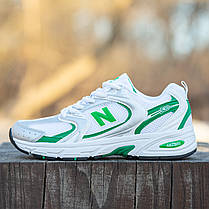 Жіночі Кросівки New Balance 530 White Silver Green / Нью Беланс 530 Білі із Сріблястим та Зеленим, фото 5