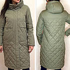 Пальто Плащ демісезонний з поясом р.42-50 жіноча куртка оригінал Meajiateer, фото 7