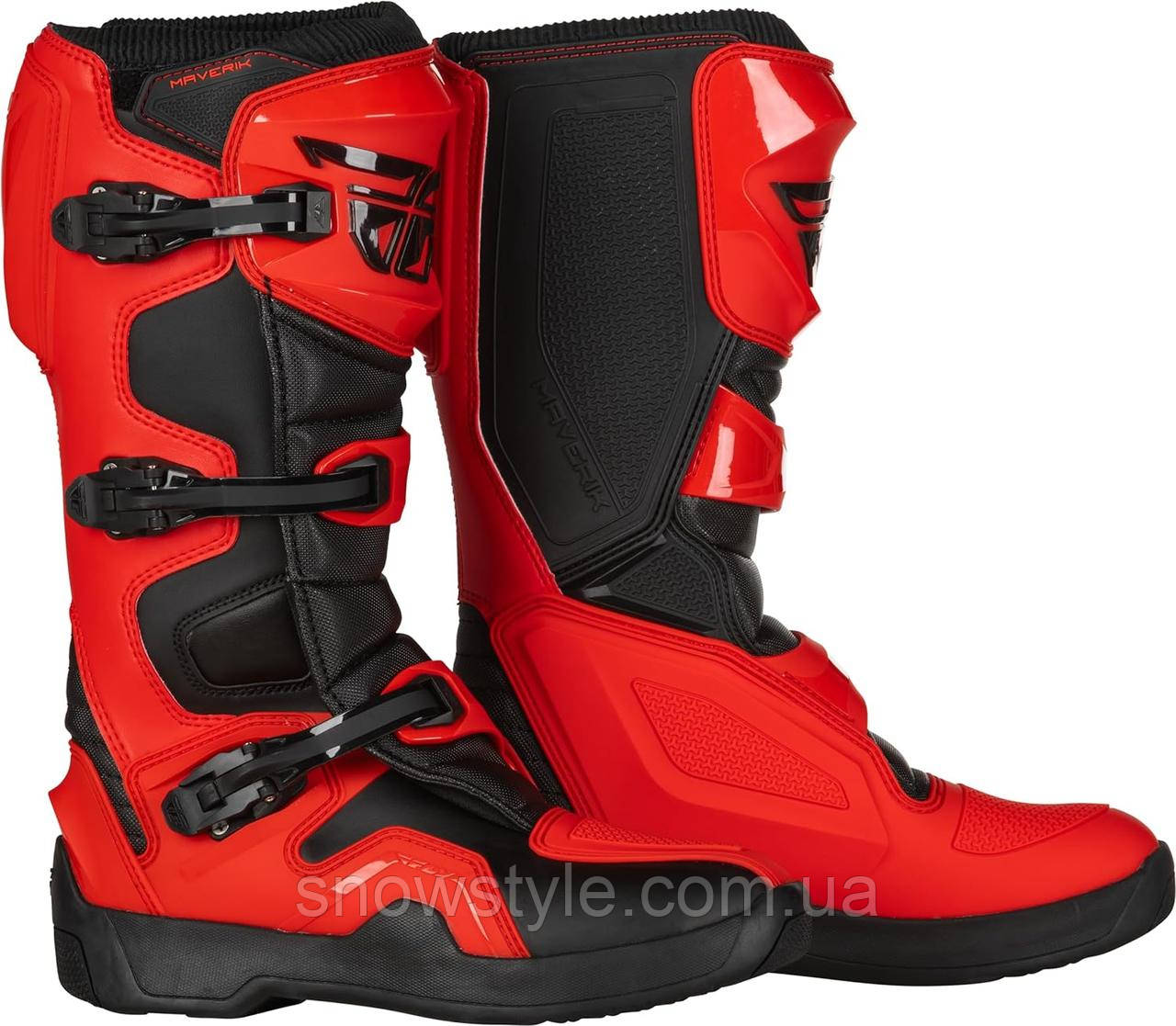 Мотоботи ботинки для мотокросу Maverik Boot Red Розмір 13 47 48