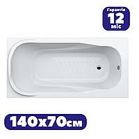 Прямоугольная акриловая ванна 140х70х36 см MIRA белая с ногами вкладыш качественная Swan (Гарантия 12 мес) AGN