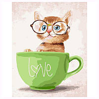 Картина за номерами "Котик у чашці" 11512-AC, 40-50 см