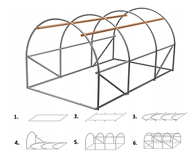 Теплиця 6 м² 300 х 200 см срібло