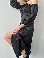 Платье женское с разрезами, шелк 42-44, 44-46 (2) "SAVOY" RIN862-456