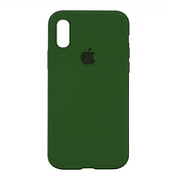 Чехол силиконовый на айфон XS зеленый