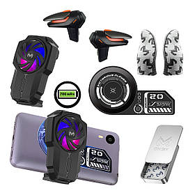 Ігровий комплект MEMO для телефону: пластина VC01, кулер FL05 АКБ 700 мАг, напальчники FS02, тригери R15 REX