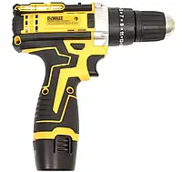 Шурупокрут акумуляторний screw driver sets yellow 12 V 2.0 Ah з LED-підсвіткою й комплектом насадок у кейсі tac