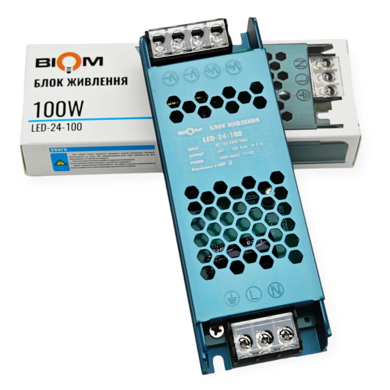 Блок живлення 24V 100W 4,2А IP20 BIOM LED-100-24