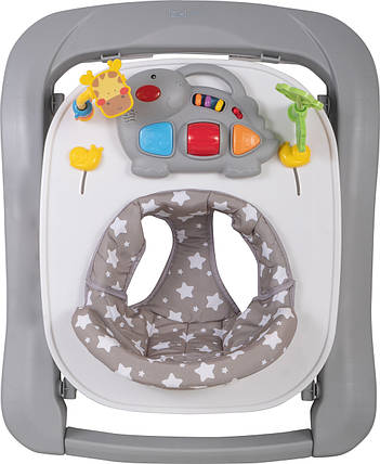 Ходунки дитячі FreeON (регулювання висоти, 3 положення, ігрова поверхня) ZOO Grey 38275 Сірі, фото 2