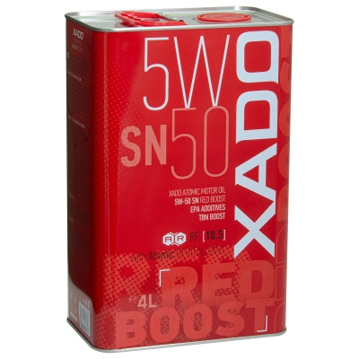 Моторна олива XADO Atomic Oil 5W-50 SN RED BOOST синтетична 4л