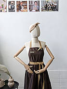 Фартух сукня Vanilla з логотипом до 10 см | Фартух з вишивкою, фото 3