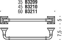 Colombo B3209 PortofinoТримач д / рушників 35см хром, фото 2