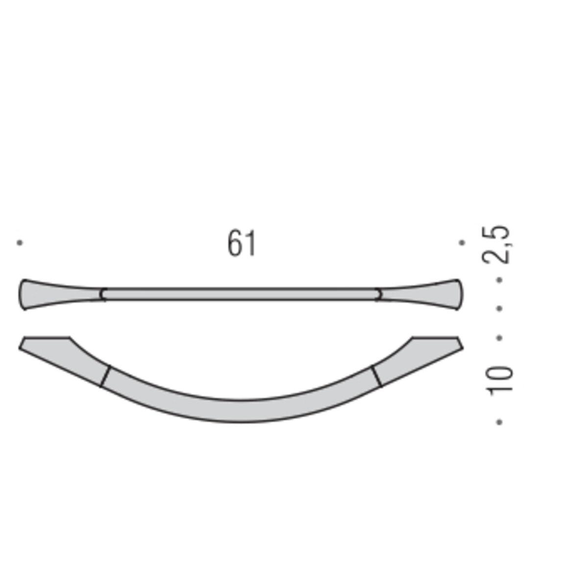 Вішалка одинарна 61см хром Colombo B2811 Land, фото 1