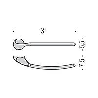 Colombo B1211 MeloВішалка одинарна 31см хром, фото 2