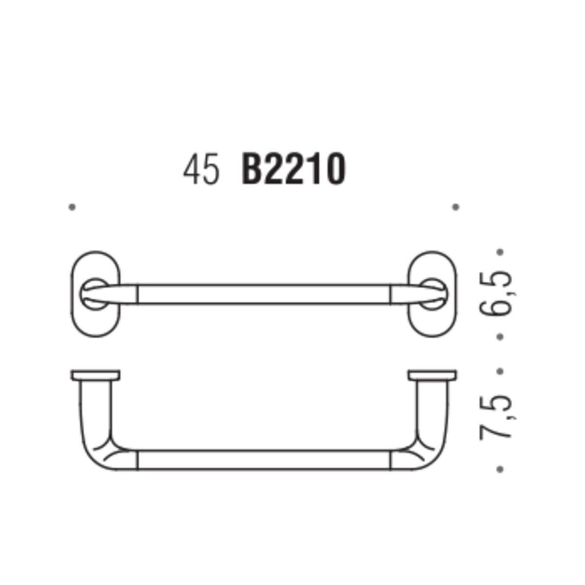 Colombo B2210 BartВішалка одинарна 45см хром, фото 1