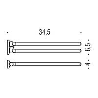 Вішалка подвійна 34,5 см хром Colombo B2212 Bart, фото 2