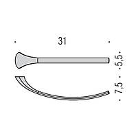 Вішалка одинарна 31см хром Colombo B2412 Link, фото 2