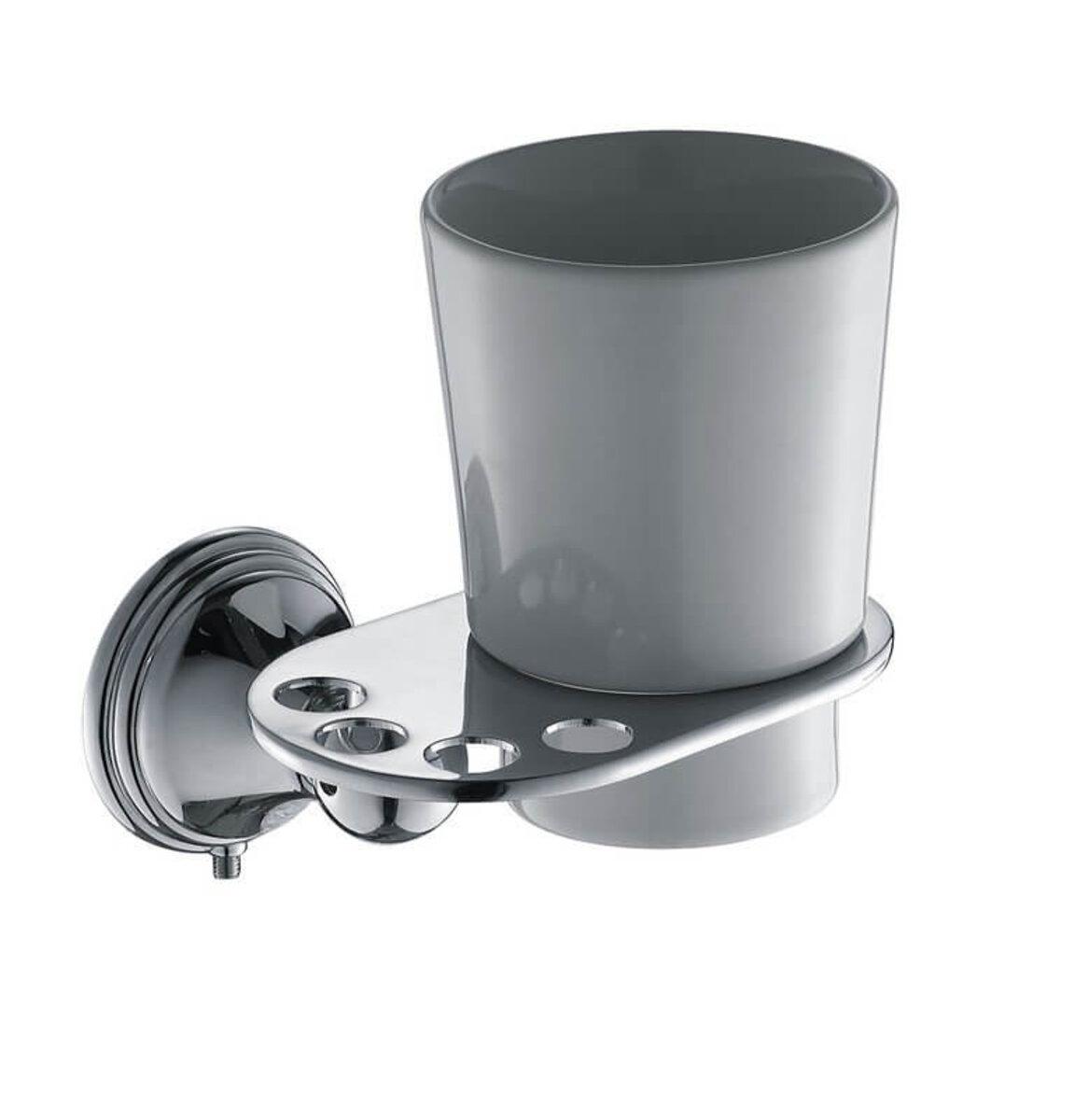 Trento Lecco Склянка хром/кераміка, фото 1