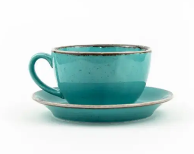 Набір Turquoise чашка 207мл із блюдцем 15см порцеляна Porland 222105/T