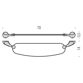 Colombo B1216 MeloПоличка хром