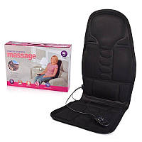 Автомобільна масажна накидка на крісло Massage Seat Topper 5 з підігрівом, Вібронакидка на крісло 10 Вт tac