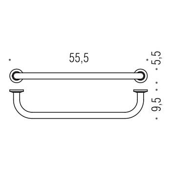 Colombo B9721 Ручка для ванної 55,5 см хром