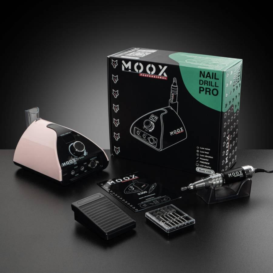 Фрезер для манікюру та педикюру Moox X300, 50 000 об/хв (рожевий)