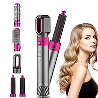 Фен-плойка Hot Air Styler 5 в 1 в кейсе, Профессиональный стайлер для волос, Автоматическая плойка для завивки