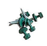 Матові покрівельні саморізи 4.8*35 по дереву для металочерепиці та профнастилу Ral 6005 (зелений) пачка 250шт, фото 4