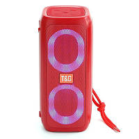 Портативная беспроводная Bluetooth-колонка TG333 2x5W с RGB подсветкой Red, цвет в наличии
