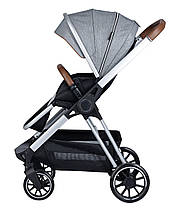 Універсальна коляска FreeON 3в1 (кошик, автокрісло 0+, спорт. частина) Fantasy Grey-Black 44565 Чорно-сіра, фото 3