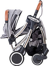 Прогулянковий візок FreeON (5-ти точковий ремінь безпеки, регульована спинка) NANO Grey 39197 Сіра, фото 2
