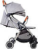 Прогулянковий візок FreeON (5-ти точковий ремінь безпеки, регульована спинка) NANO Grey 39197 Сіра, фото 7
