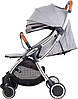 Прогулянковий візок FreeON (5-ти точковий ремінь безпеки, регульована спинка) NANO Grey 39197 Сіра, фото 8