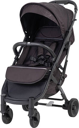 Прогулянкова коляска FreeON (5-ти точковий ремінь безпеки, регул. підніжка) DIAMOND Black 38213 Чорна, фото 1