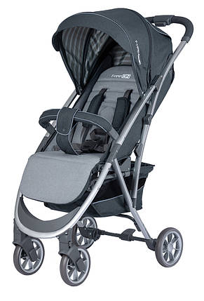Прогулянковий візочок FreeON (0+, регулювання спинки, 5-ти точкові ремені безпеки) LUX Grey 44534 Сіра, фото 1