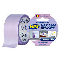 Малярна стрічка HPX 4800 50 мм х 50 м для делікатних поверхонь фіолетова