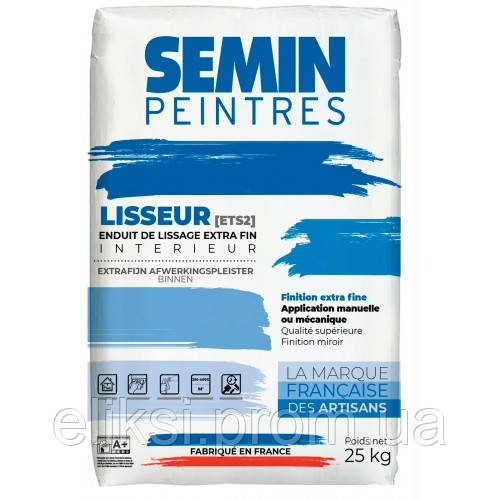 Шпаклівка фінішна Semin Lisseur ETS-2 25 кг (Семін Лисур)