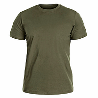 Тактическая мужская футболка хаки Однотонная армейская футболка военная форменная Хлопок S-XXXL