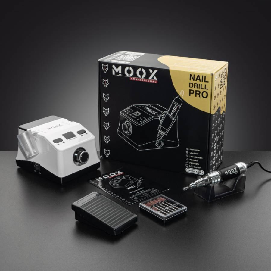 Фрезер для манікюру та педикюру Moox X401, 50 000 об/хв (білий)