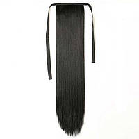 Шиньон накладной хвост на ленте Didaka прямые волосы "Брюнетка" - 50 см