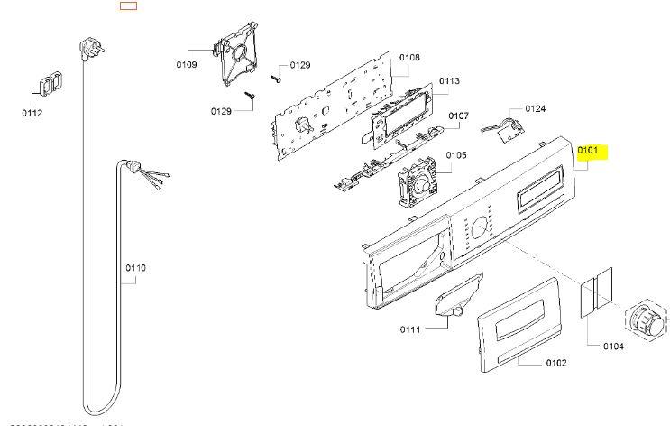 11007140 11007140 лицьова панель для пральної машини Bosch, фото 1