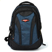 Молодежный вместительный рюкзак синий на 35 литров Power In Eavas повседневный прочный рюкзак