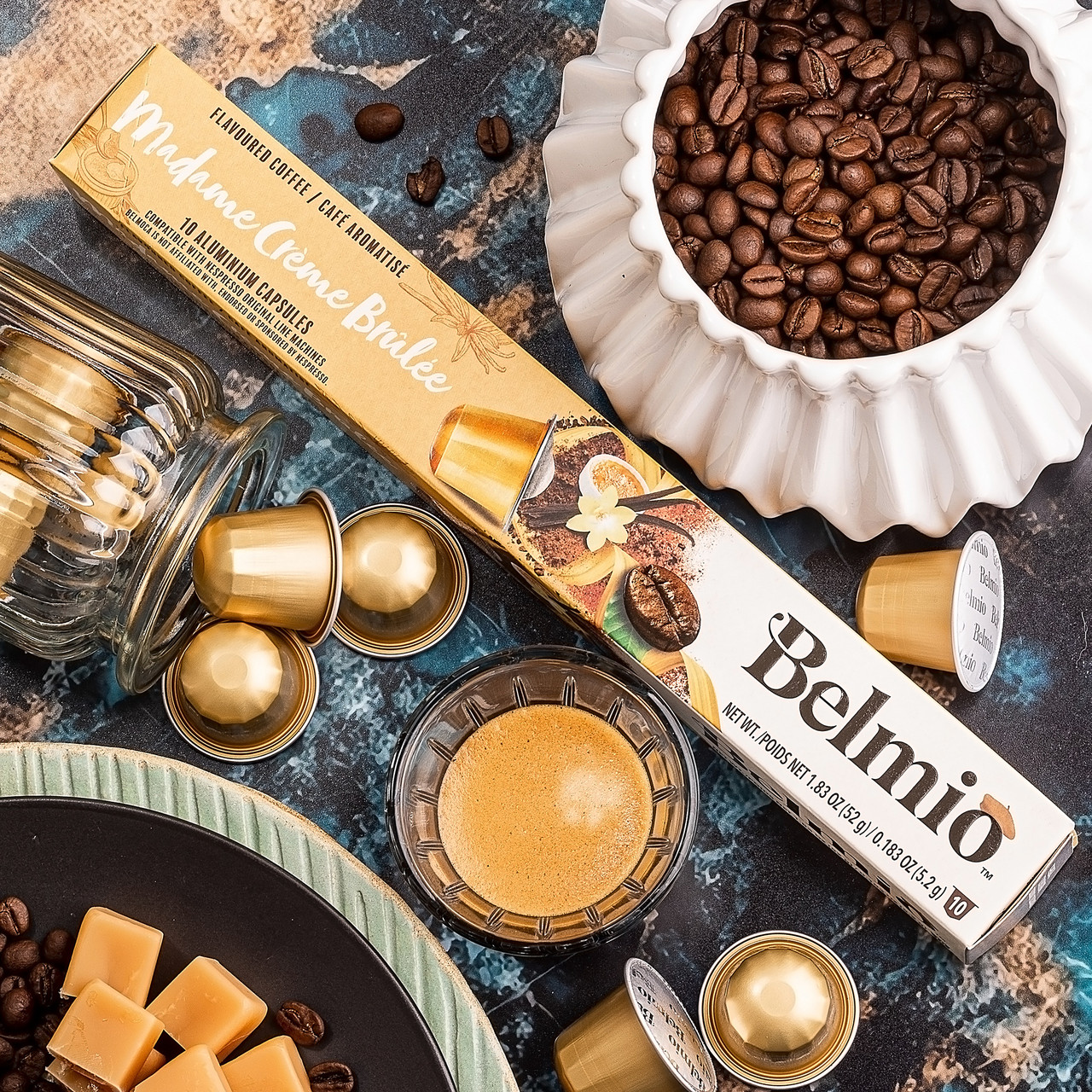 Nespresso® капсулы Belmio Madame Crème Brûlée (ванільний крем і карамель)